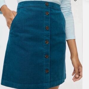 J.Crew Blue Corduroy Skirt (SZ 6)